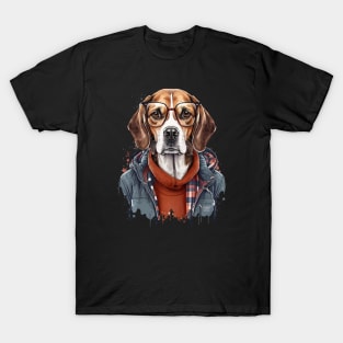 Hipster Beagle T-Shirt